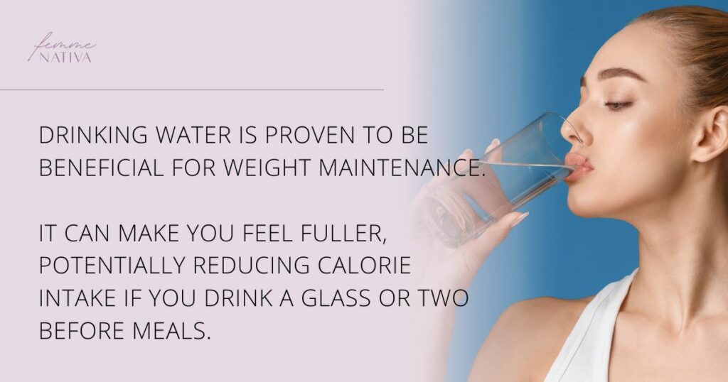 Drinking water for weight loss maintenance