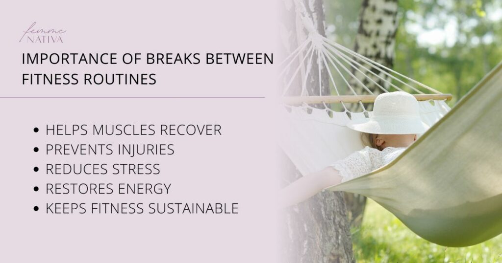 IMPORTANCE OF BREAKS BETWEEN FITNESS ROUTINES