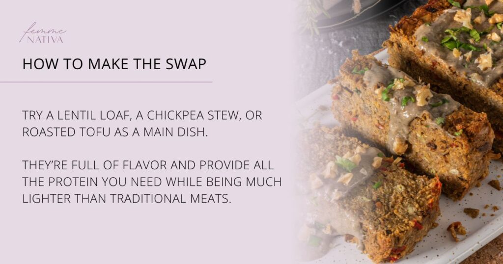 healthy food swap lentil loaf