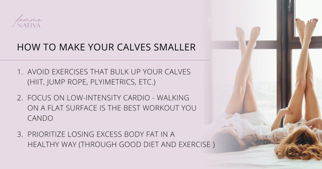 things to avoid if you want to slim down your calves