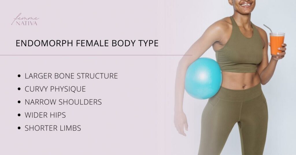 endomorph female body type features