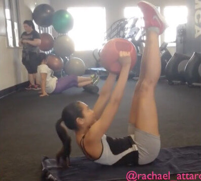 weighted toe crunches